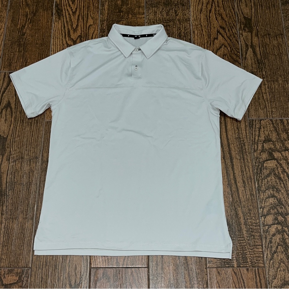 Mens Public Rec Elevate Stretch Heather Oat Polo Golf Shirt Sz. M
